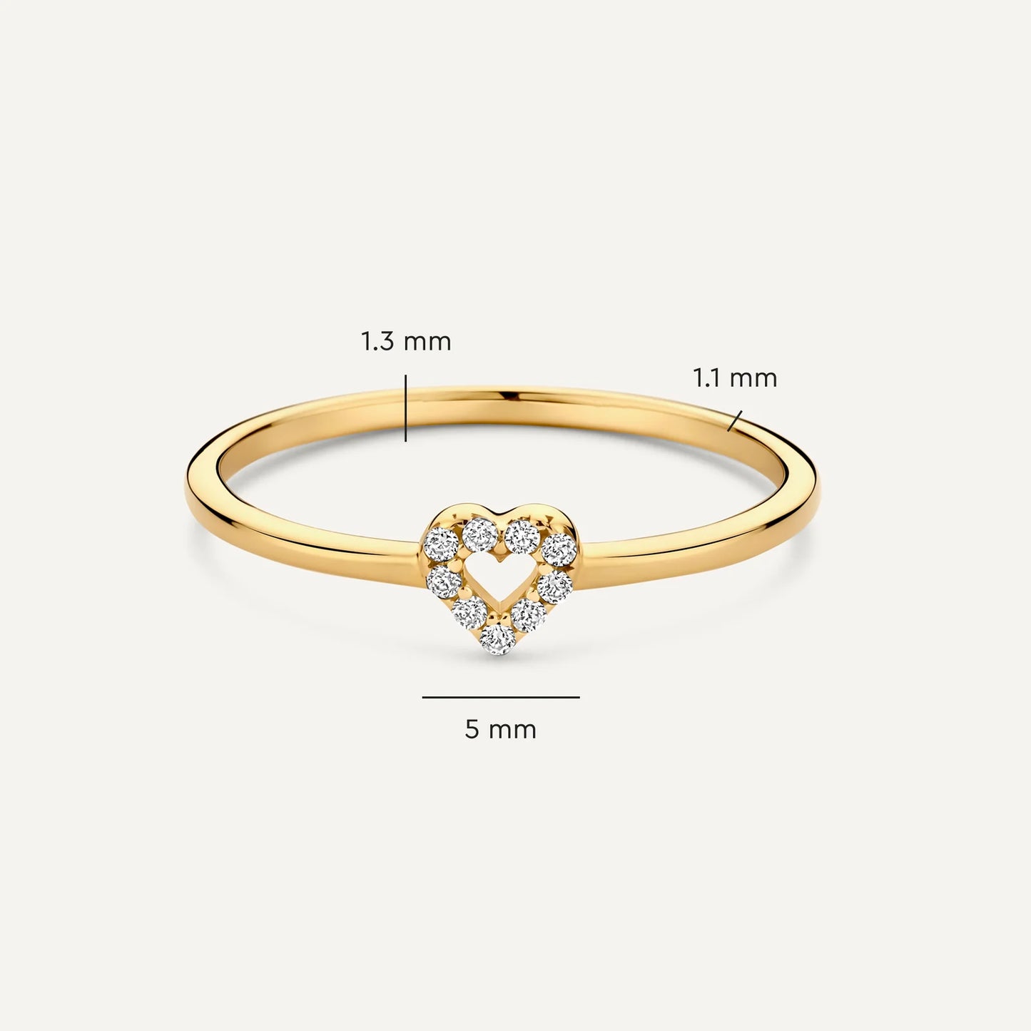 Offenes Herz Ring